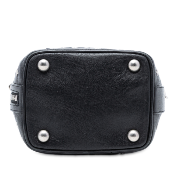 Pre-Loved Saint Laurent Small Star Studded Calfskin Emmanuelle Bucket Bag - Picture 3 of 7